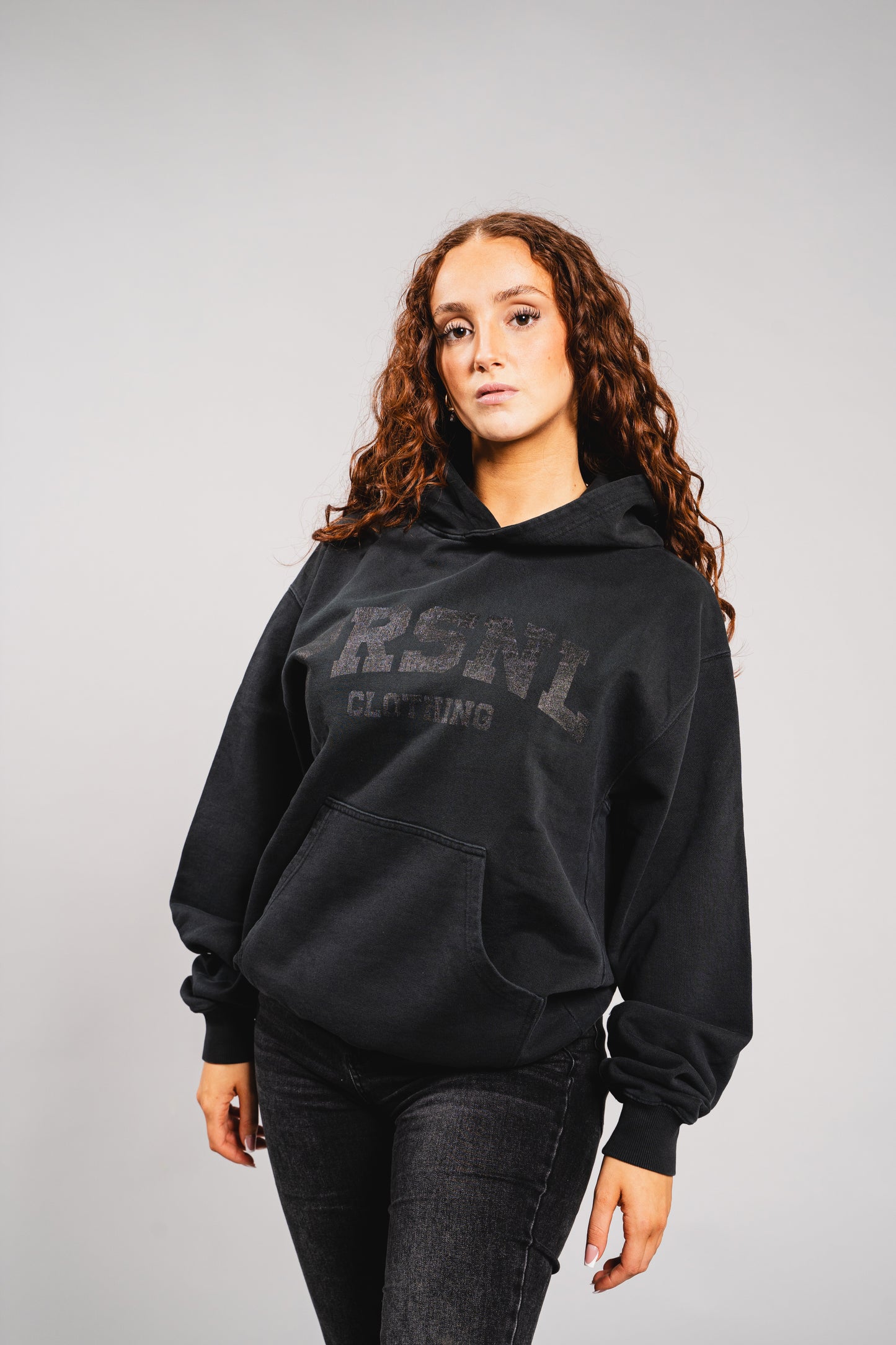 UNIVERSITY HOODIE - WASHED BLACK